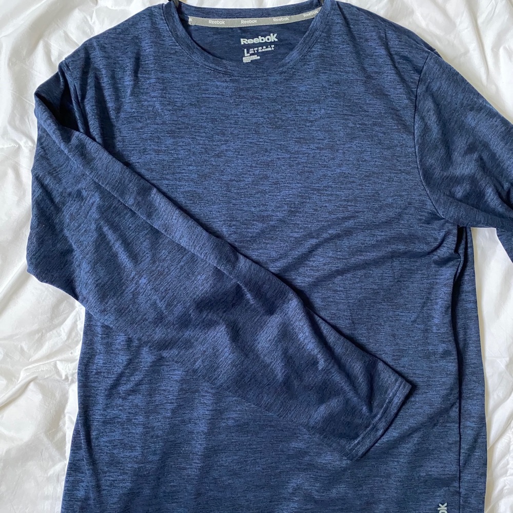 Long Sleeve Dark Blue Reebok Shirt
